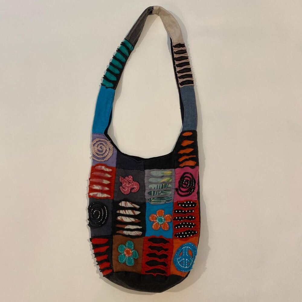 Multi-Colored Boho Patchwork Bag - image 1